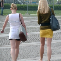 Candid sexy girls in skirts and dresses in public 98482383@N03_20028302865_Mini vs. Shorts 2.jpg