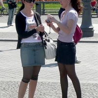 Candid sexy girls in skirts and dresses in public 98482383@N03_20213898492_Denim Mini with Pantyhose 1.jpg