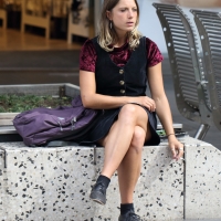 Candid sexy girls in skirts and dresses in public candidsexystreet_31751661473_Burgandy Velvet.jpg
