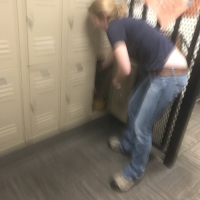 Candid coworker in tight jeans Coworker in jeans