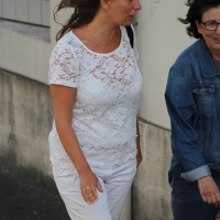 Milf in white pants and slightly see through shirt Milf in white pants and shirt