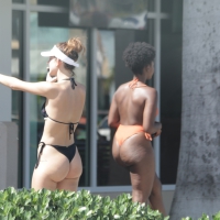 Candid Florida babes at Deerfield Beach in the winter Candid Florida beach girls