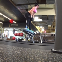 Sexy ass Latina at the gym
