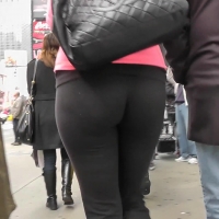 Blonde milf in leggings