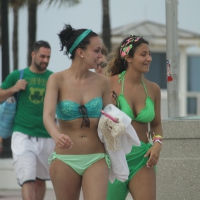 Saint Patrick's Florida bikini girls