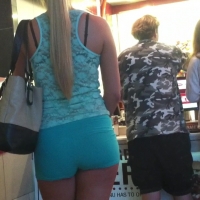 Milf in green spandex