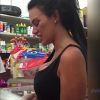 Candid fake tits and upskirt
