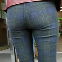 Chinese booty in tight pants