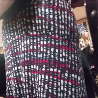 Fat teen ass in dress