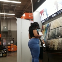 Fat black booty in jeans