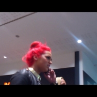 Sexy pink haired chick
