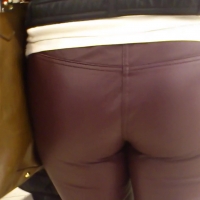 Nice ass in pleather