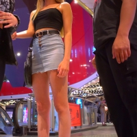 Three teens upskirted