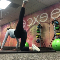 Sorority girl working out