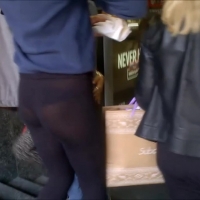Thong in see through leggings