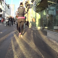 See through leggings booty