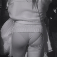 Two girls in x-rayed leggings