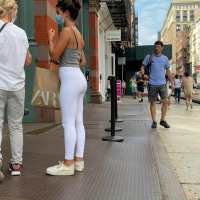 White leggings babe