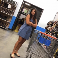 Pretty brunette upskirt