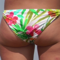 Floral bikini babe