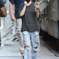 Zoey Deutch on the set of Not Okay in New York with a pokies shot 12.jpg