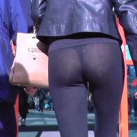 See through leggings booty