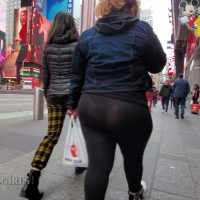 Monster booty in see through leggings
