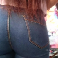 Latina ass in tight jeans
