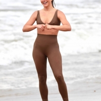 Julianne Hough wet in sports bra and leggings at Venice Beach with hard nipples 02.jpg