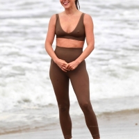 Julianne Hough wet in sports bra and leggings at Venice Beach with hard nipples 18.jpg