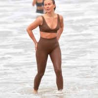 Julianne Hough wet in sports bra and leggings at Venice Beach with hard nipples 26.jpg