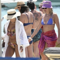Ashley Roberts with Janette Manrara in bikinis at a Beach in Mykonos, Greece 04.jpg