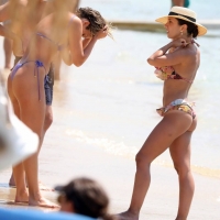 Ashley Roberts with Janette Manrara in bikinis at a Beach in Mykonos, Greece 43.jpg