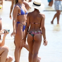 Ashley Roberts with Janette Manrara in bikinis at a Beach in Mykonos, Greece 55.jpg