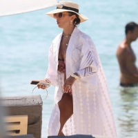 Ashley Roberts with Janette Manrara in bikinis at a Beach in Mykonos, Greece 56.jpg