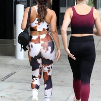 Vanessa Hudgens in cow-print crop top and leggings with GG Magree in Los Angeles vanessa-hudgens-sports-cow-print-crop-top-and-leggings-as-she-hits-the-gym-with-bff-gg-magree-in-los-angeles-180821_4.jpg