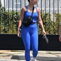 Vanessa Hudgens in blue leggings with GG Magree out for a workout at Dogpound in West Hollywood 01.jpg