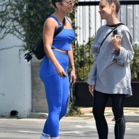 Vanessa Hudgens in blue leggings with GG Magree out for a workout at Dogpound in West Hollywood 05.jpg