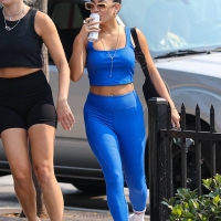 Vanessa Hudgens in blue leggings with GG Magree out for a workout at Dogpound in West Hollywood 13.jpg