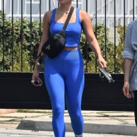 Vanessa Hudgens in blue leggings with GG Magree out for a workout at Dogpound in West Hollywood 16.jpg