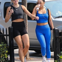 Vanessa Hudgens in blue leggings with GG Magree out for a workout at Dogpound in West Hollywood 20.jpg