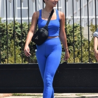 Vanessa Hudgens in blue leggings with GG Magree out for a workout at Dogpound in West Hollywood 48.jpg