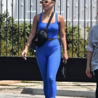 Vanessa Hudgens in blue leggings with GG Magree out for a workout at Dogpound in West Hollywood 60.jpg