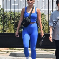 Vanessa Hudgens in blue leggings with GG Magree out for a workout at Dogpound in West Hollywood 68.jpg