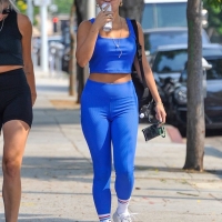Vanessa Hudgens in blue leggings with GG Magree out for a workout at Dogpound in West Hollywood 64.jpg