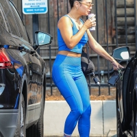 Vanessa Hudgens in blue leggings with GG Magree out for a workout at Dogpound in West Hollywood 85.jpg