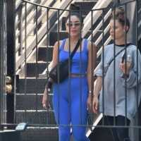 Vanessa Hudgens in blue leggings with GG Magree out for a workout at Dogpound in West Hollywood 90.jpg