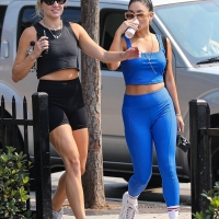 Vanessa Hudgens in blue leggings with GG Magree out for a workout at Dogpound in West Hollywood 94.jpg