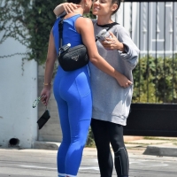 Vanessa Hudgens in blue leggings with GG Magree out for a workout at Dogpound in West Hollywood 93.jpg