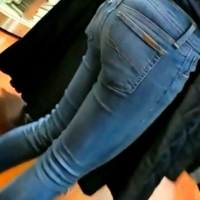 Skinny candid blonde employee in tight jeans 67873060.jpg